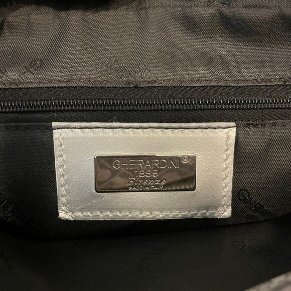 Gherardini Softy Monogram Crossbody Bag | Gray, Tan, Beige Multiple Compartments - Picture 5 of 11